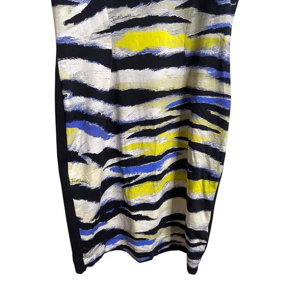 Just Cavalli Abstract Print Bodycon Mini Dress Multi Color Womans 42 - Picture 6 of 8